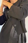 Oscar Rumi Smock Dress Leopard Black /9=